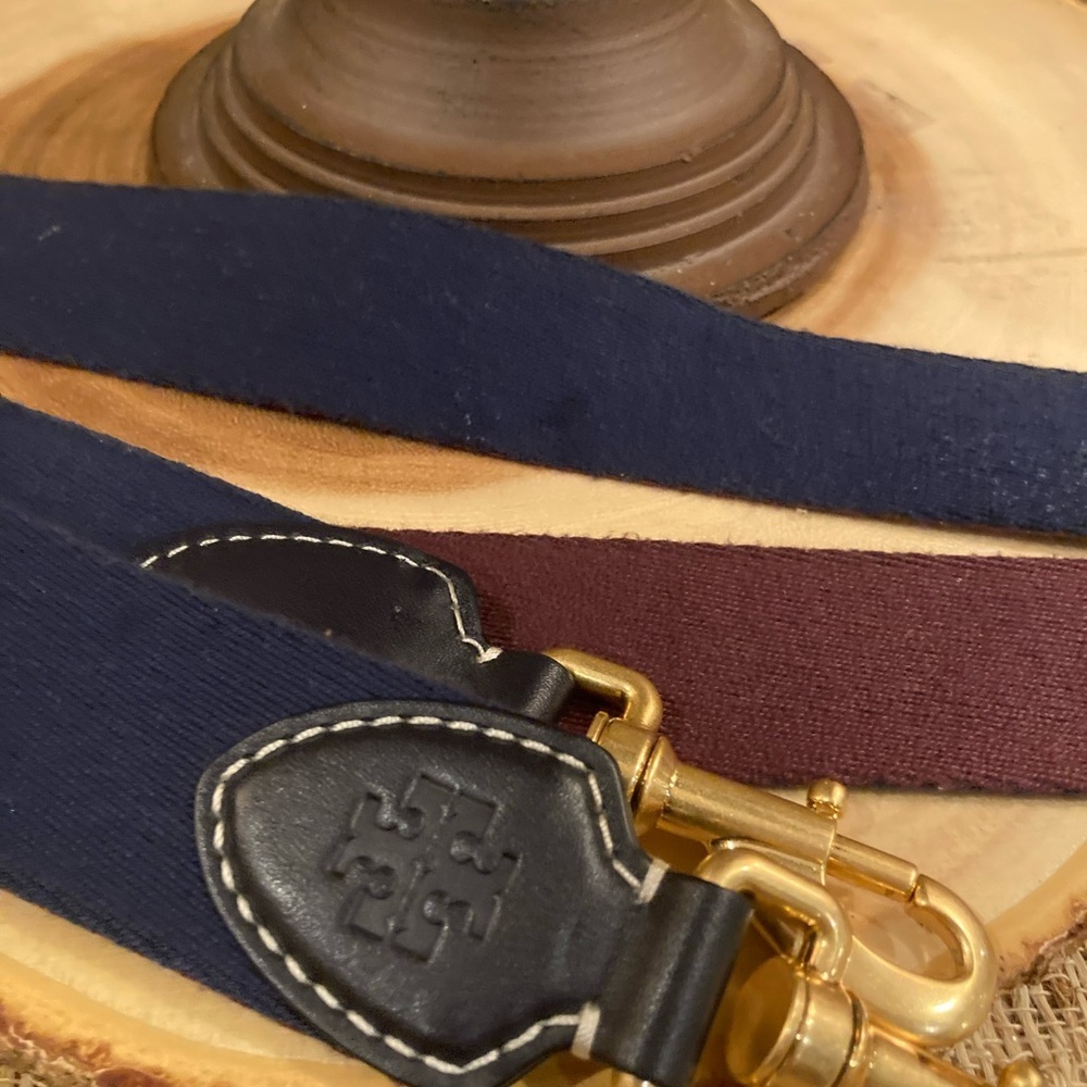Tory Burch Tory Navy T Logo Monogram Jacquard Barrel Bag- $498 Sold Out!! - Picture 9 of 10